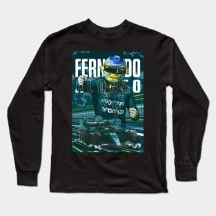 Formula 1 Fernando Alonso Aston Martin Poster Long Sleeve T-Shirt